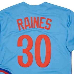 Maillot de baseball <span class=keywords><strong>Montreal</strong></span> Tim Raines bleu de qualité supérieure cousu - Product Image 1