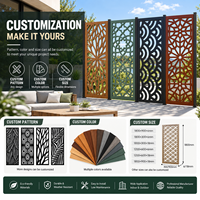 Panneaux d'écran de jardin en composite pour l'extérieur, écran décoratif avec matériau WPC pour l'aménagement paysager des cours et des jardins