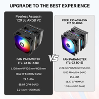 Paling Populer Thermalright Peerless Assassin 120 SE ARGB V2 CPU Air Cooler Fan Dual Tower Radiator