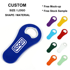 Ouvre-<span class=keywords><strong>bouteille</strong></span> de bière en plastique ABS plat personnalisé avec logo imprimé, aimant intégré, promotionnel, pour bars et usines - Product Image 1