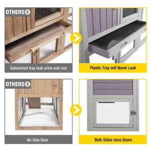 Poulailler <span class=keywords><strong>extra</strong></span> <span class=keywords><strong>large</strong></span>, poulailler en bois clapier extérieur à lapins clapier à lapins clapier à lapins à vendre-Mise à niveau avec Botto - Product Image 3