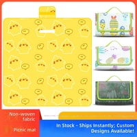 Tapis de pique-nique pliable en non-tissé, doux, pour l'extérieur, le camping, la pelouse, tapis anti-humidité, couverture de pique-nique, fabricant en gros
