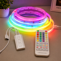 Controlador LED PWM SP613E con Control por Aplicación, Atenuador de Tiras RGB DC5-24V, Control Remoto IR de 600 Puntos, Alcance de 30M, Sincronización con Música, 2A/CH, 6A, 20 Preajustes