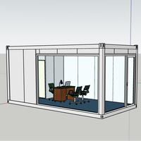 Modules de bureau préfabriqués modernes adaptés au travail et aux réunions