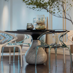 Bàn ăn nhiều người tròn làm bằng sợi thủy tinh phù hợp cho phòng khách và biệt thự và có thể được tùy chỉnh - Product Image 4