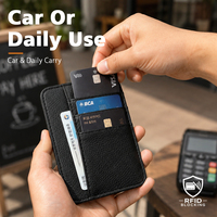 Organizador de Visera para Auto OEM ODM, Soporte Magnético Desmontable para Lentes de Sol, Clip para Tarjetas y Billetes, Capa Protectora Antirrobo