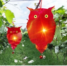 Leurre répulsif à oiseaux à suspension d'épouvantail de hibou réfléchissant double face moderne avec ailes réfléchissantes - Product Image 5