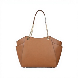 New European American Fashion Crossgrain PU Leather Zipper <b>Chain</b> Women's Top Handle Portable <b>Handbag</b> Polyester Single Shoulder - Product Image 2