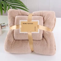 Ensemble de serviettes de bain en microfibre corail, super douces, séchage rapide, brodées, multicolores, pour la maison, cadeau de luxe pour femmes
