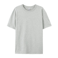 T-shirts pour hommes unisexes unis vierges personnalisés avec logo brodé T-shirts publicitaires en coton peigné 180gsm pour l'uniforme du personnel