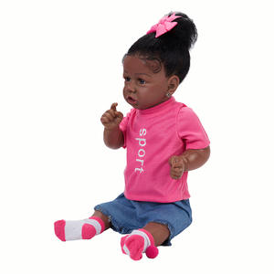 Regalo di capodanno giocattoli per bambole di moda africana bambole per bambini in vinile pieno <span class=keywords><strong>nero</strong></span> bambole per bambini - Product Image 6