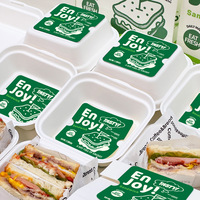 Autocollants de cuisson verts personnalisés, étiquettes d'emballage alimentaire mignonnes et écologiques pour boîtes à gâteaux, sachets de biscuits, design minimaliste