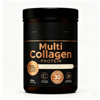 Poudre de protéines de collagène beauté 20g Peptides de collagène nourris à l'herbe Soutient la peau, les cheveux et les ongles 450g Saveur vanille