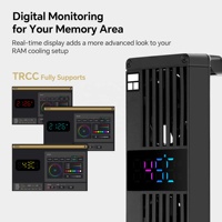 Thermalright TR MC-3 Digital Black RAM Cooler Triple 40mm PWM 4500RPM Three Fans Digital Display Memory Cooler