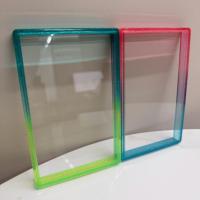 Plaque de protection arrière en TPU à paillettes dégradées avec plaque acrylique transparente pour cartes BGS