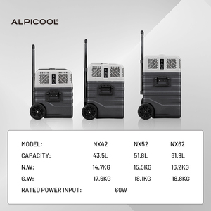 Alpicool led12v chức năng làm mát mát máy nén tủ đông xe tủ lạnh nx42/52/62 máy nén <span class=keywords><strong>mini</strong></span> hộp mát cho cắm trại ngoài trời - Product Image 2