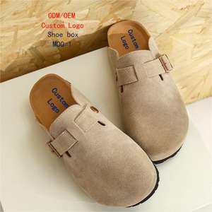 Nuevos Zuecos Unisex Tipo Mules de Corcho Sandalias de Punta Cerrada Pantuflas Birken Antideslizantes Planas de Goma EVA PU para Invierno Verano Primavera Otoño - Product Image 1