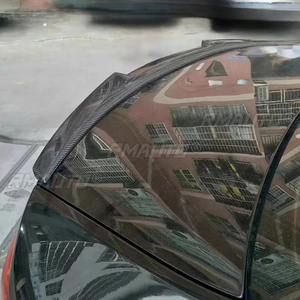 Aileron arrière en fibre de carbone style M4 pour Audi A6 C7 berline, FRP non peint, noir brillant, carbone forgé, 2012-2016 - Product Image 3