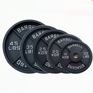 Ticari Spor Salonu Dökme Demir Ağırlık Plakaları 10 lb Çift Takım Güçlendirilmiş <span class=keywords><strong>4</strong></span> Çizgili Yapı Dayanıklı Darbeye Dayanıklı Halter Güç Antrenmanı - Product Image 1