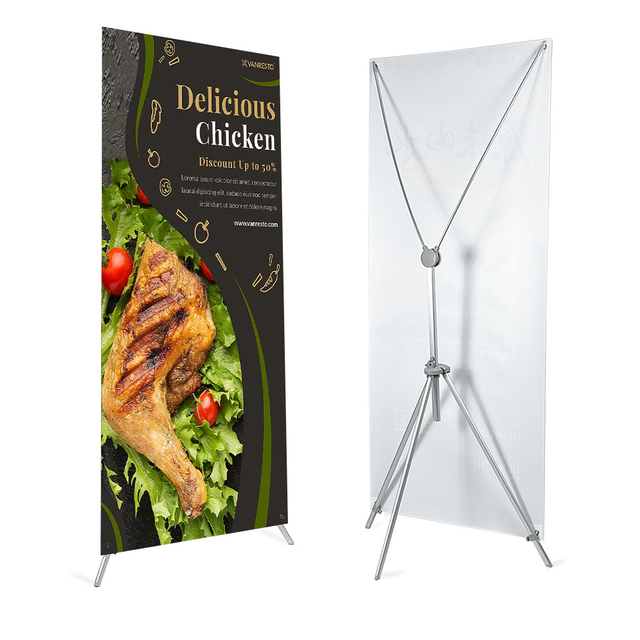 Promotional Tripod X Frame Banner Stand Lightweight X Banner