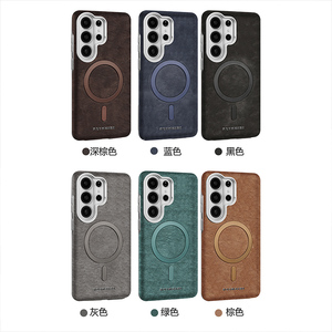 เคสโทรศัพท์หนัง PU ชุบเคลือบหรูหรา พร้อมแม่เหล็ก สำหรับ Samsung S26 S23 S24 Ultra S25 Plus รองรับการชาร์จไร้สาย ป้องกันอย่างดี - Product Image 2