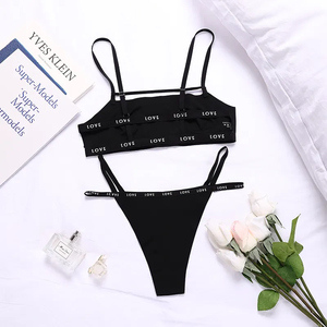 Ensemble de sous-vêtements personnalisés pour femmes ensembles de soutien-gorge et slip culotte soutien-gorge de sport sans armature confortable sans couture grande taille sous-vêtements féminins - Product Image 4