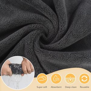 Serviette de lavage de voiture carrée en microfibre - Chiffon de nettoyage écologique sans peluches pour le séchage et l'entretien des voitures - Product Image 2