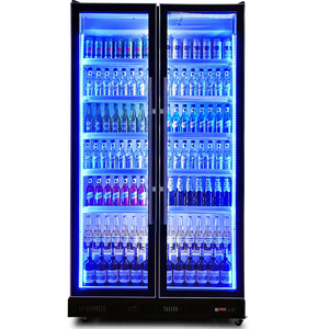 <span class=keywords><strong>Frigorifero</strong></span> Espositore Commerciale per Supermercati, Dorato, a <span class=keywords><strong>2</strong></span> <span class=keywords><strong>Porte</strong></span>, Monotemperatura, con Porta in Vetro, per Birra e Bevande - Product Image 1
