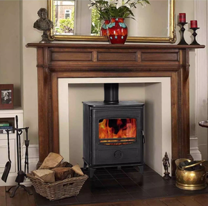 Cheminée à bois en fonte A5, efficacité thermique 82,6 %, combustion propre, certifiée CE, pour salon et villas - Product Image 2