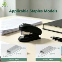 Mini Agrafeuse Portable en Plastique pour Agrafes 24/6 et 26/6, Agrafeuse de Bureau Compacte pour Étudiants, Écoles et Bureaux, Personnalisable avec Logo