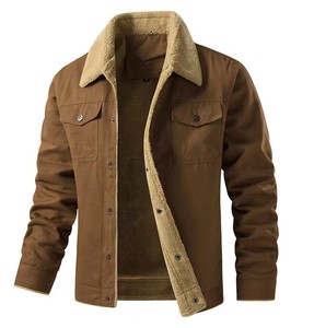 Áo khoác nam mùa thu đông ngoài trời cỡ lớn, lót lông dày - Product Image 1