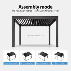 <span class=keywords><strong>Toldo</strong></span> exterior moderno para patio trasero <span class=keywords><strong>3x4</strong></span>, persiana motorizada de aluminio impermeable, pérgola retráctil automática con recubrimiento de polvo para techo - Product Image 3