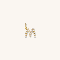 Vente en gros pour la fabrication de colliers, bracelets et boucles d'oreilles Diy A-z 26 Alphabet Charms 14K Gold Plated Pearl Initial Letter Charms