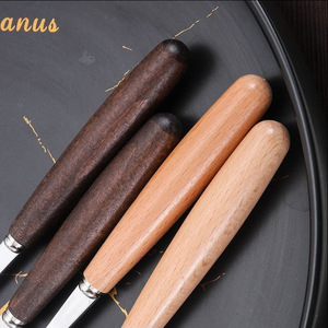 Juego de 24 piezas de cuchillo, tenedor y cuchara de acero inoxidable y madera de haya, tenedor para pasta, cuchara para postre, cuchillo para carne, cuchara, juego de cubiertos occidentales - Product Image 3