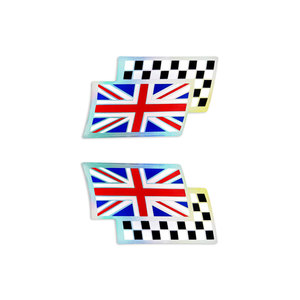 3D inghilterra bandiera scacchi adesivo auto ornamento di Design personalizzato per l'arredamento del veicolo - Product Image 1