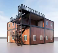 Boîte de rangement pliable préfabriquée en direct d'usine, gain de place, transport facile, installation rapide, construction modulaire en conteneur