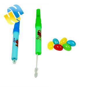 Colorido 2-en-1 flauta inflable Jelly Bean Whistle Toy Fun Chewy Candy para niños en caja al por mayor - Product Image 4