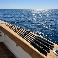 Canne à pêche à la traîne pour gros gibier en eau salée de 47 pouces, canne à pêche en mer profonde Seehoo pour la pêche à la traîne en haute mer du thon et du marlin