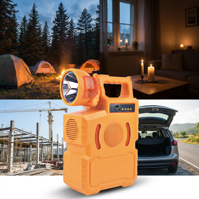 Solar Powered Speaker/Radio/Bluetooth/Headset/USB with MPPT Controller LiFePO4 Battery Flashlight & 2 Universal Sockets