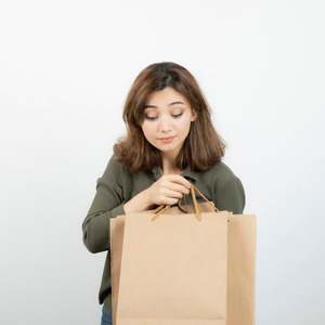 Bolsa de Papel Kraft Marrón Personalizada para Alimentos, Dulces, Ropa, Empaque, Compras y Regalos, Boutique para Promociones - Product Image 1