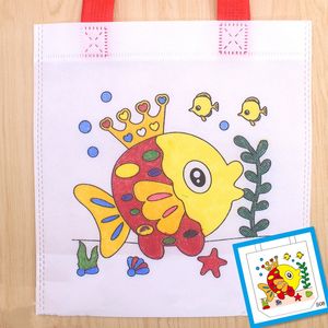 批发环保防水帆布手提袋儿童Diy涂鸦手绘可回收无纺布礼品玩具 - Product Image 3