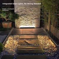 Lumière linéaire LED solaire en acrylique, étanche IP65, pour marches, escaliers extérieurs, terrasses, trottoirs, en aluminium et verre trempé