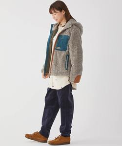 Veste d'hiver en polaire longue vintage pour femmes avec fermeture à glissière tissée et poche à motif solide vêtements d'automne - Product Image 4