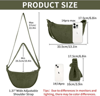 Nouveau Nylon croissant boulette banane lune sac femmes hommes petit sac à dos fronde épaule bandoulière sac de messager avec sangle réglable