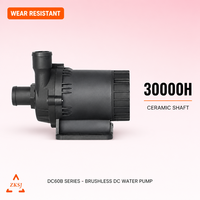 Pompe à eau CC sans balais ZKSJ DC60B 24V 3800L/H ultra silencieuse pour circulation d'aquarium et système solaire ODM OEM