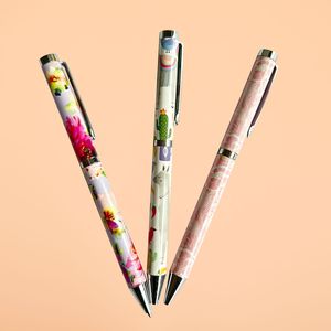 Juego de Bolígrafos con Diseño de Flores Metálicas de <span class=keywords><strong>Transferencia</strong></span> <span class=keywords><strong>Térmica</strong></span>, en Caja de Regalo Creativa de Museo, para Fabricantes Transfronterizos - Product Image 3