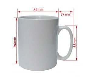 Mug en céramique écologique de 11 oz, blanc uni, avec poignée, impression par sublimation personnalisée, boîte blanche pour usage café - Product Image 2