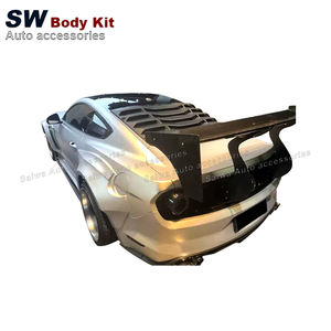 Kit carrosserie large style <span class=keywords><strong>GTR</strong></span> en fibre de verre, capot, pare-chocs, lèvre de pare-chocs, séparateur, jupes latérales, spoiler pour Ford Mustang <span class=keywords><strong>GT500</strong></span> 2015-2017 - Product Image 3