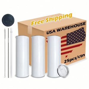 Custom 20oz Cup Double Wall Insulated Sublimation Blanks <b>Mugs</b> <b>20</b> <b>oz</b> Stainless Steel Coffee Tumblers With Straw and Lid - Product Image 2