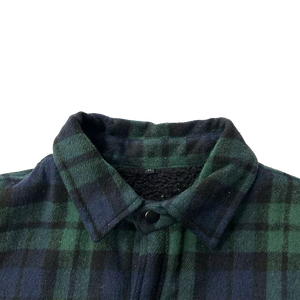 Người đàn ông của kẻ sọc Áo khoác ấm lông cừu mềm lót flannel Sherpa Nút xuống áo sơ mi áo khoác - Product Image 2